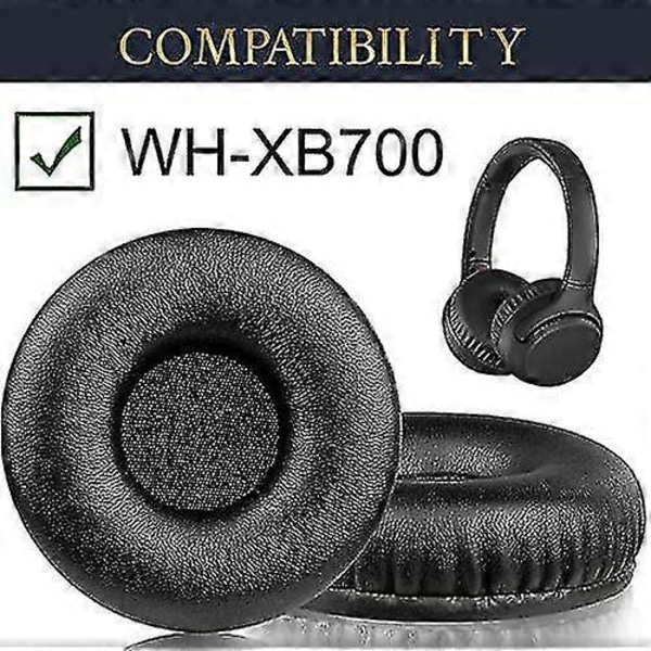 Erstatningsøreputer for Sony Whxb700/wh Xb700 Trådløse Extra Bass Bluetooth Hodetelefoner (svart) G