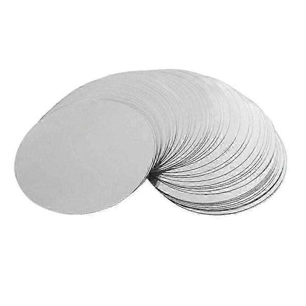 100 stk. 7,6 cm Sølv Vinheller Disker Dryppsikker Drypp Stopp Helle Tut Tynn