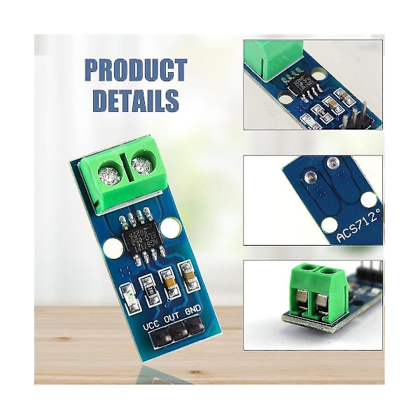 10 stk 5A rekkevidde strøm sensor ACS712 modul AC/DC strøm sensor brett (5A)