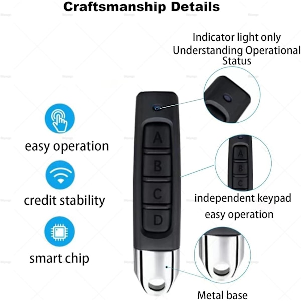 Garagen Vaihto-ohjain Langaton Kloonaus Kaukosäädin Avaimenperä Kaukosäätimen Kopioija Autolle Rullaverho Garagea