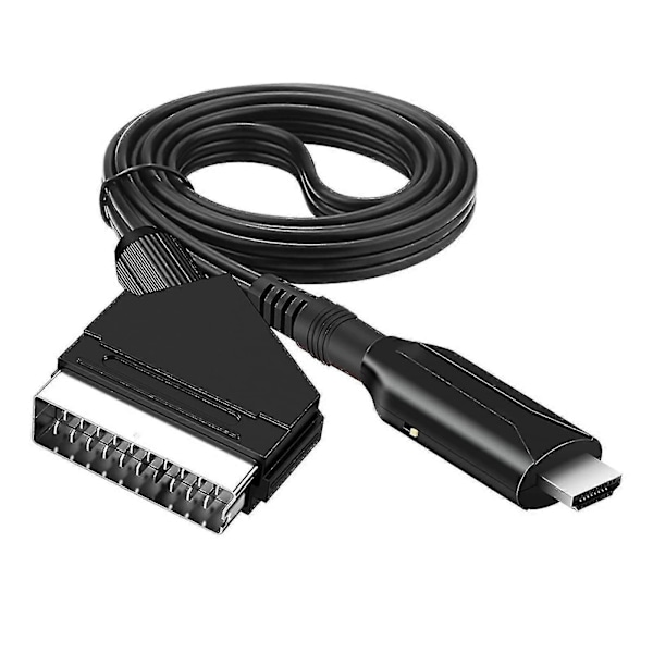 Scart til HDMI-kabel - Scart til HDMI-adapter - Alt-i-ett Scart til HDMI Audio Video-konverter 1080p/720p