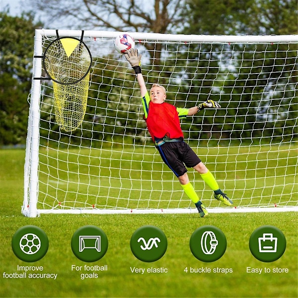 Fotballmålnett, sammenleggbart fotballtreningsnett, enkelt å montere og demontere, for fotballtrening