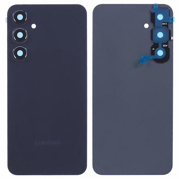 Samsung Galaxy A55 5G A556 Akun Kotelo Kameran Linssinsuojuksella - Musta
