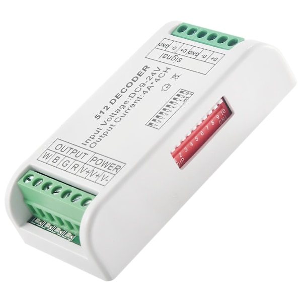 Mini 4-kanals DMX RGBW-dekoder 16A RGB RGBW Strip Controller DMX 512 Dimmer Driver til lys DC9-