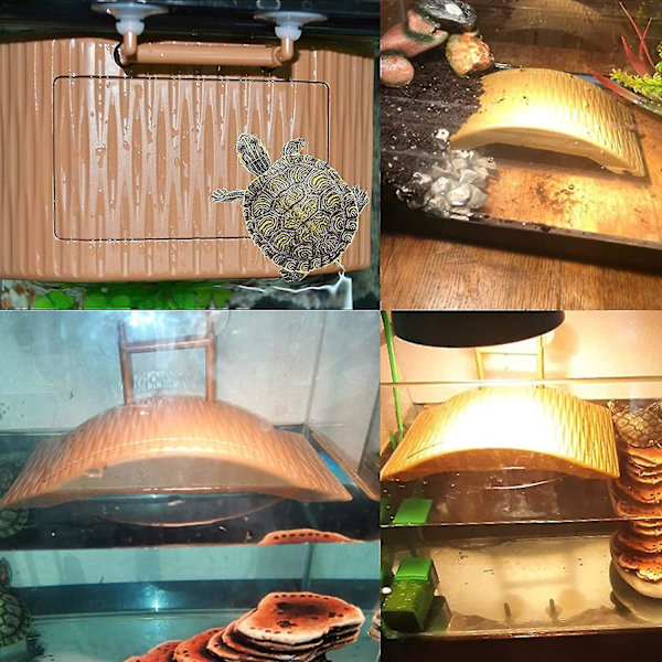 Flytende skilpaddebrygge Rektangulær Terrapin Dock Reptil Rampe Plattform 18,5cm - ya01