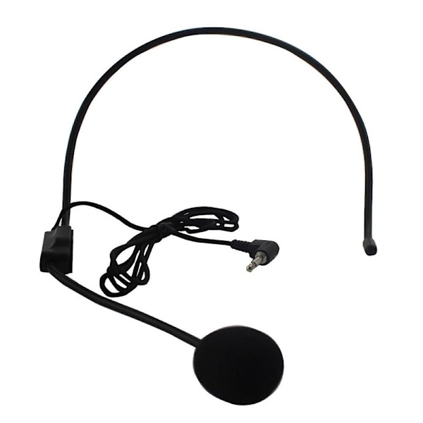 3,5 mm kablet hodetelefonmikrofon, hodebånds-mikrofon for stemmeforsterker høyttaler