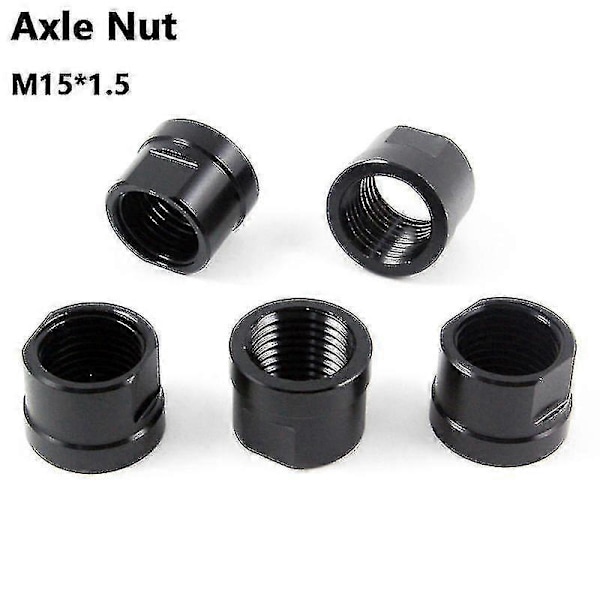 Cykel Genomgående Axel Mutter M15x1.5mm Axelhatt 1.5mm Gängstigning Axelmuttrar M15 Axelskruvmuttrar Cykeltillbehör