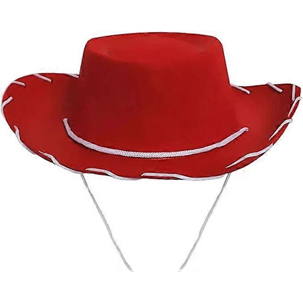 Cowboy-/Cowgirl rød hat kostume i Jessie-stil til børn