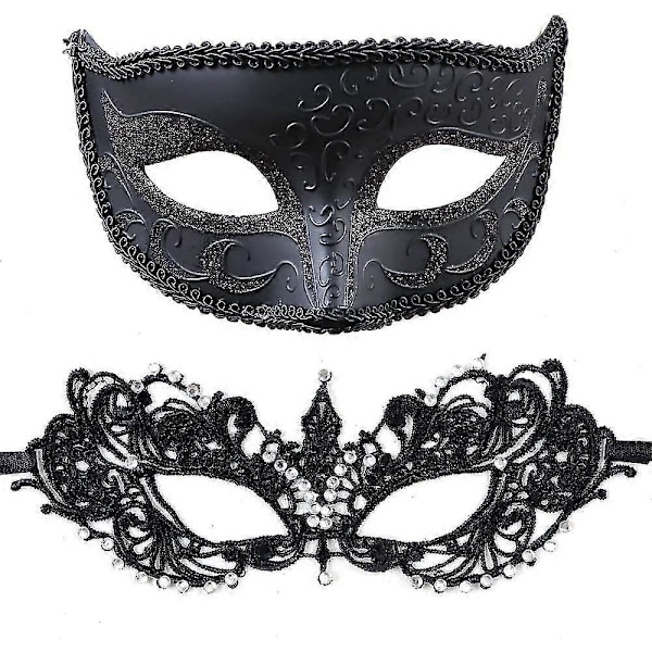 Maskeerimaskit Pareilleille - Venetsialainen Maski Mardi Gras - Maskit Pitsillä