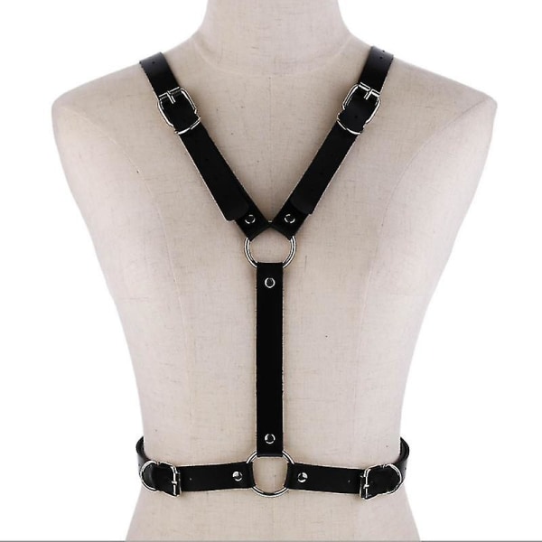 Kvinde Gothic Sexy Læder Angel Body Harness Bælte Angel Wings Harness Talje Bælte