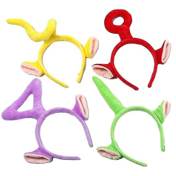 Søde Teletubbies Anime Pandebånd Fest Børne Pandebånd, 4 Styk, Billede Farve