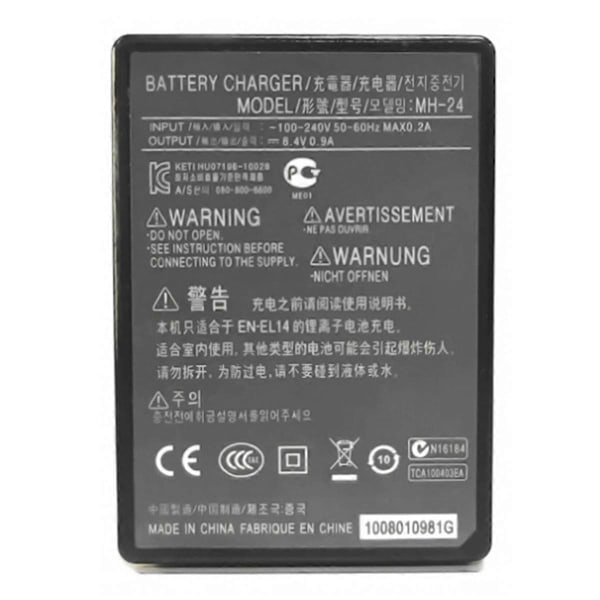 Kamera Batterioplader til EN-EL14 EN-EL14A Lithium Batteri D5100 D3400 D5300 D5500 D5600 Kamera EU