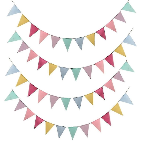 Pennant Chain 4 Pcs Of Pennant Garland 48 Pieces Of Pennant