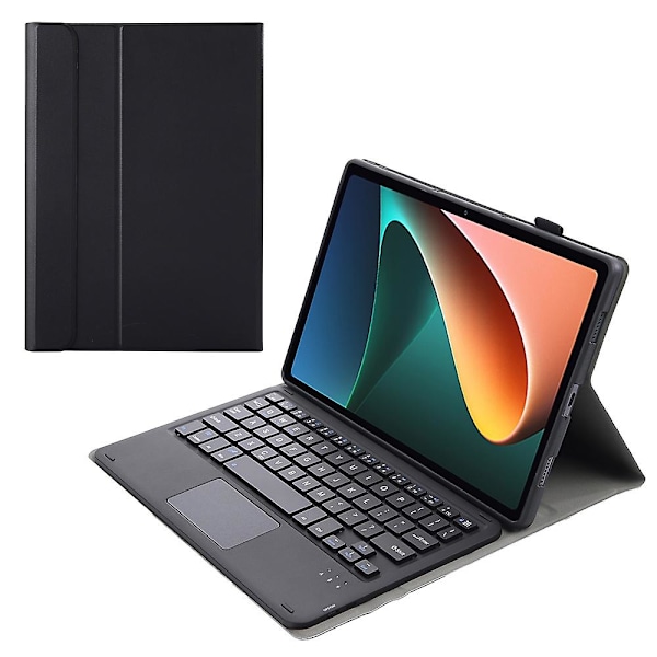 AN05-A tangentbordfodral i PU-läder med stativ för Xiaomi Pad 5/5 Pro, avtagbart Bluetooth-tangentbord