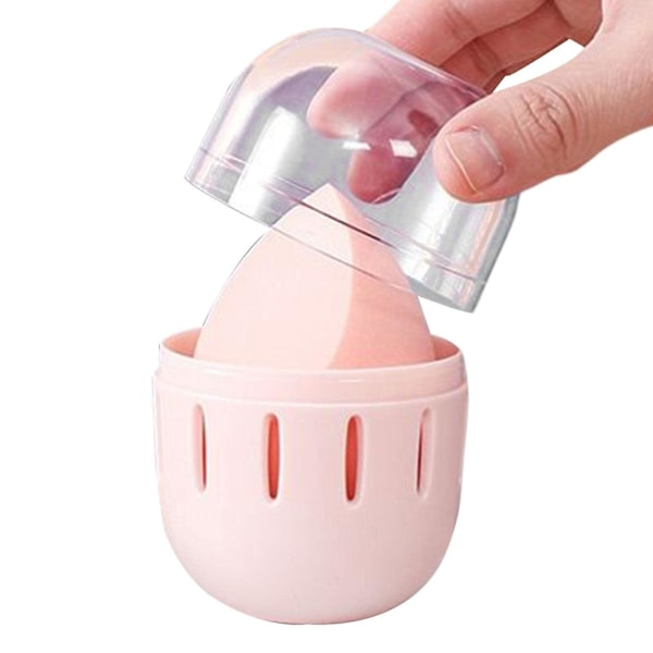 Makeup Sponge Holder - Breathable Beauty Sponge Blender Case, Blending Sponge Egg Makeup Sponge Case With Lid, Wet And Dry Storage, Gift For Women