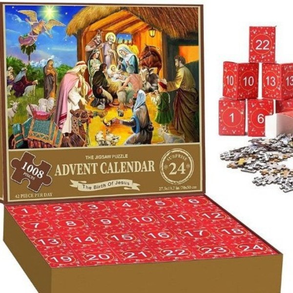 Julkalender Pussel Blind Box 24 Dagar Julnedräkning Kalender Pussel Blind Box Set Present För Barn H