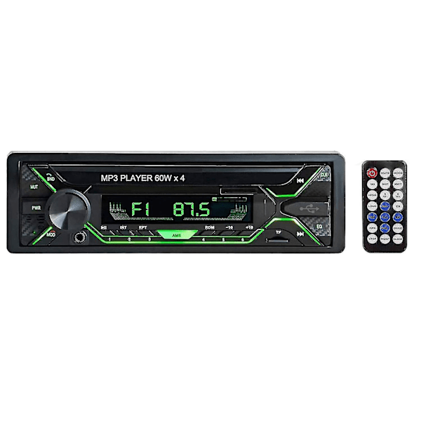 Auton soitin Bluetoothilla, yksi DIN-radio FM-mediasoitin USB/TF/SD/aux-äänivastaanotin, handsfree