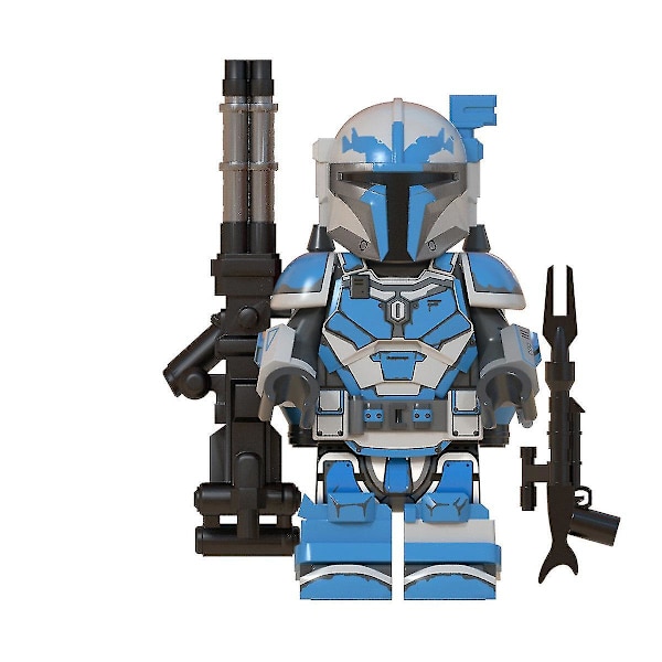 8 stycken mandalorian minifigurer i tung infanteri - leksaksactionfigurer