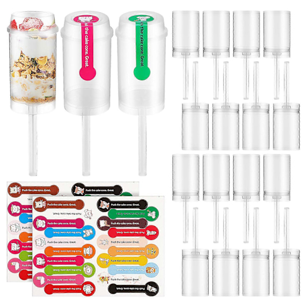 30 stk. Cake Pops Shooter Push Up Cake Pop Beholdere Cake Push Pops Beholder Cake Push Pops Med Låg