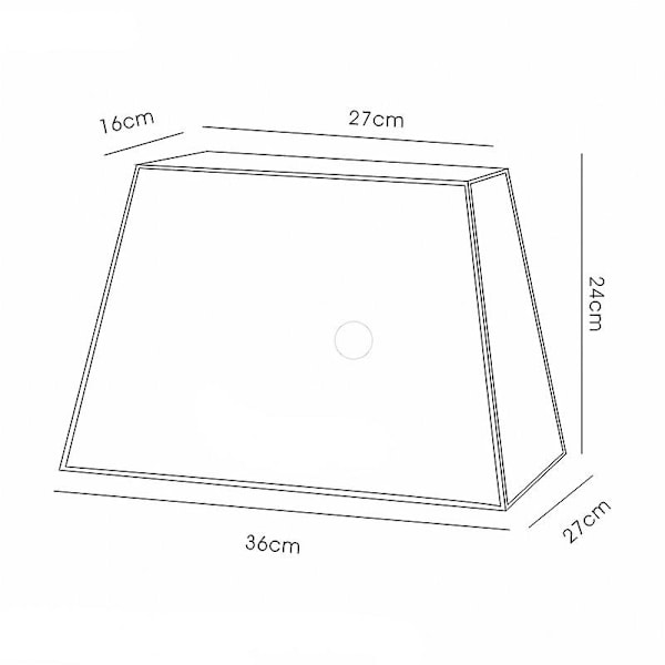 36 cm Rektangulär Lampskärm i Tyg Svart