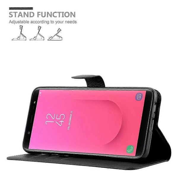 Samsung Galaxy J8 2018 Kotelo - Suojakotelo korttipaikoilla ja jalustatoiminnolla