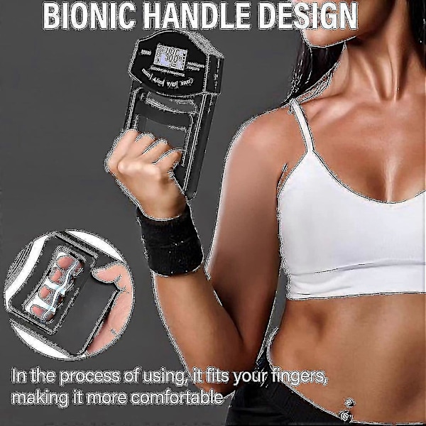 Caraele Greppstyrketestare, 180 kg Digital Handdynamometer Greppstyrkemätare USB LCD-skärm Hand