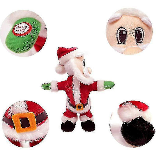Twerking Tomte - [engelsk låt] Svingande Höft Elektrisk Leksak, Sjunger Och Dansar, Svingande Höft Tomtefigur Julgåva (jultomte
