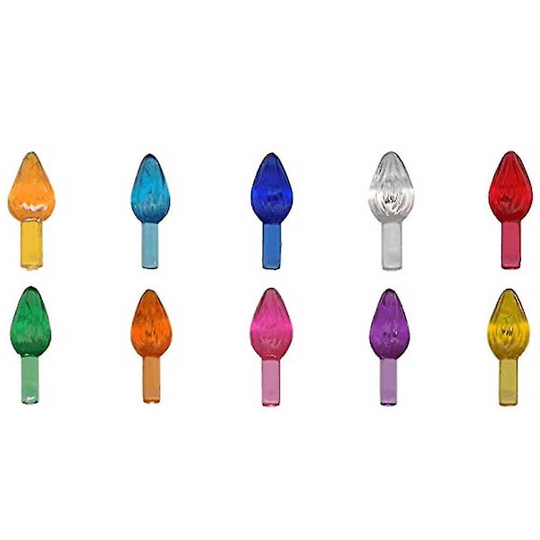 Kreativa Hobby Keramik Julgran Ersättningslampor, Medium Twist Ljusprydnader, Flera Färger, 50-pack
