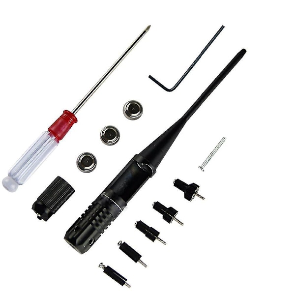 1 Set Justerbara Adaptrar Gevärs Röd Laser Bore Sighter Kollimator Kit Med Låda Boris