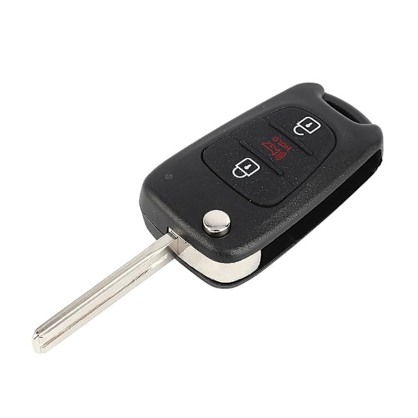 Svart 3-knapps erstatningsnøkkelskall for KIA Soul New LJ