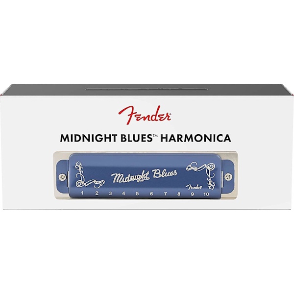 Midnight Blues Harmonica - Toneart E Bundt Med Bæreetui Og Instruktionsbog