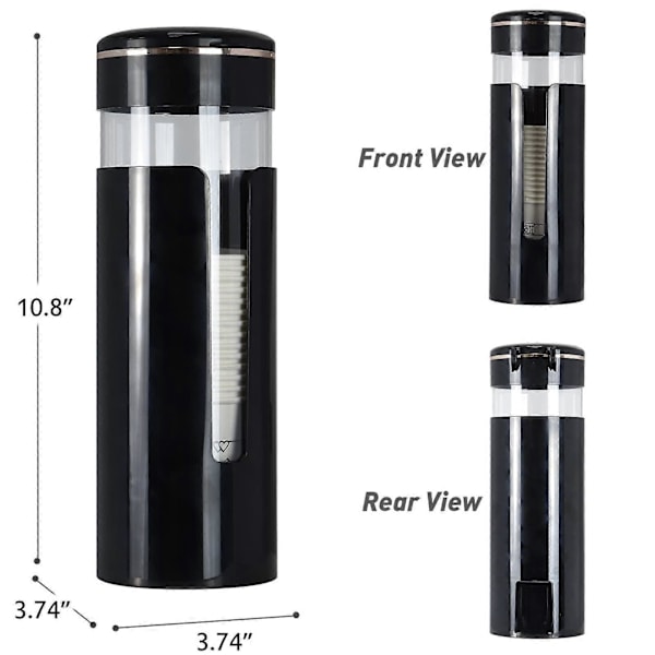 Koppdispenser, Dragtyp Vattenkylare Kopphållare Passar 4oz-7oz Engångskoppar - Svart