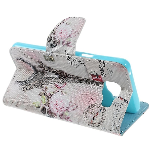 Læderpung Stand Cover til Samsung Galaxy A5 SM-A510F (2016) - Paris Eiffeltårn