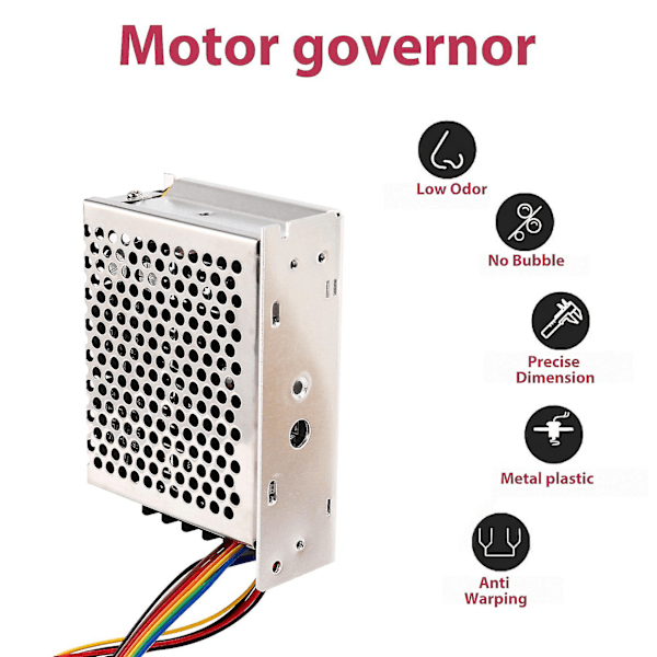 DC 10-55V 60A DC-motorhastighetsregulator PWM 12V 24V 48V 2000W Max 100