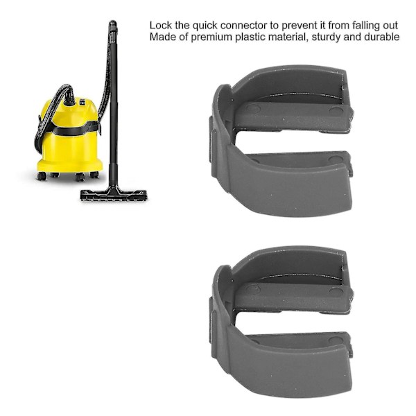 2 st C-klämmor Snabbkopplingar, Trycktvättutlösare Ersättnings-C-klämma för Karcher K2 K3 K7 Biltvättutlösare (grå)