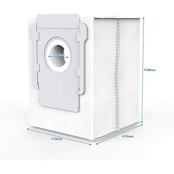 6 Pakke Støvsugerposer for iRobot Roomba i7 i7+ e5 e6 e7 Erstatning Robot Støvsuger Støvposer Støvposer for iRobot Roomba i7 i7+/Plus