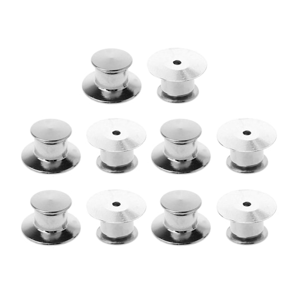 10 Stk. Metal Låse Pin Backs Nyttige Badge Insignia Pin Backs Udskiftning