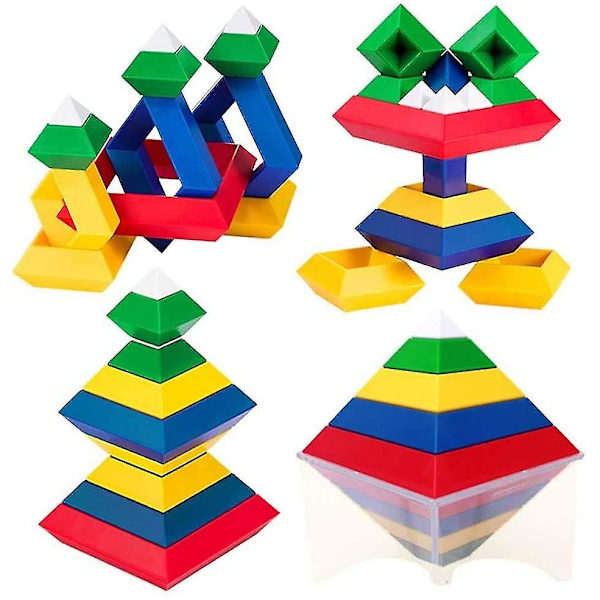 Rakennuspalikat Lelut 3d Puzzle Aivotestit Pyramidi Nopeuskuutiot Lelut 30 Osan Sarja Bl