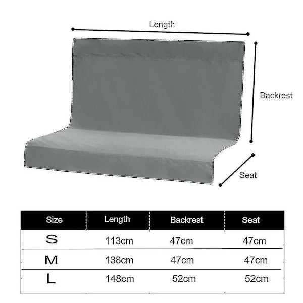 Nytt erstatningsdeksel for Swing Seat Cover Hage Svingbenk/Hengekøye 2/3 seter