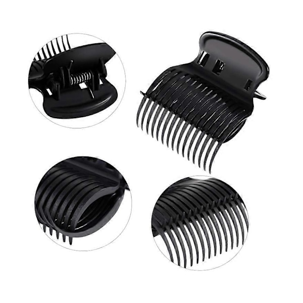 12 stk. Hot Roller Clips Hårkrølle Kloklips Udskiftnings Roller Clips (Sort og hvid)
