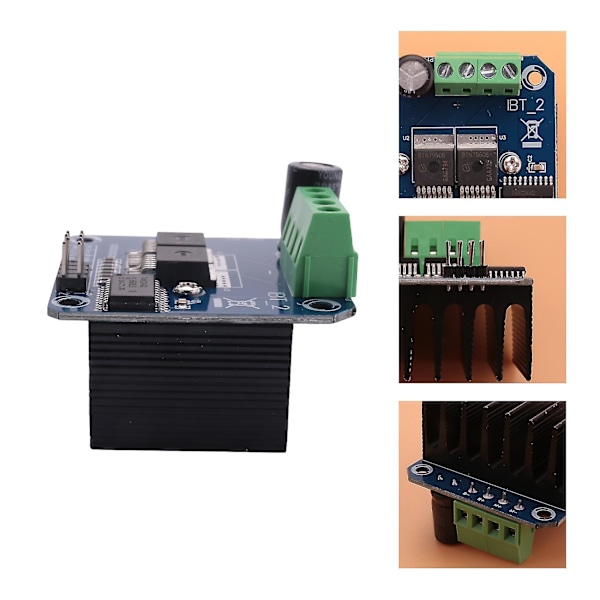 2 kpl Bts7960 43a Kaksois DC-askelmoottorin ohjain H-silta PWM Suuritehoinen moduuli Yhteensopiva Ar-d Guanguanin kanssa