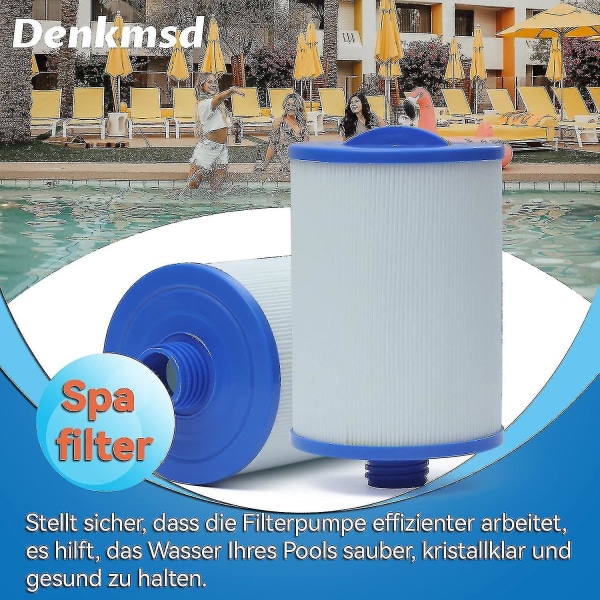 2-pack spafilter, för Unicel 6ch-940, för Pww50p3, för Waterway Front Access Skimmer och Filbur Fc-0359