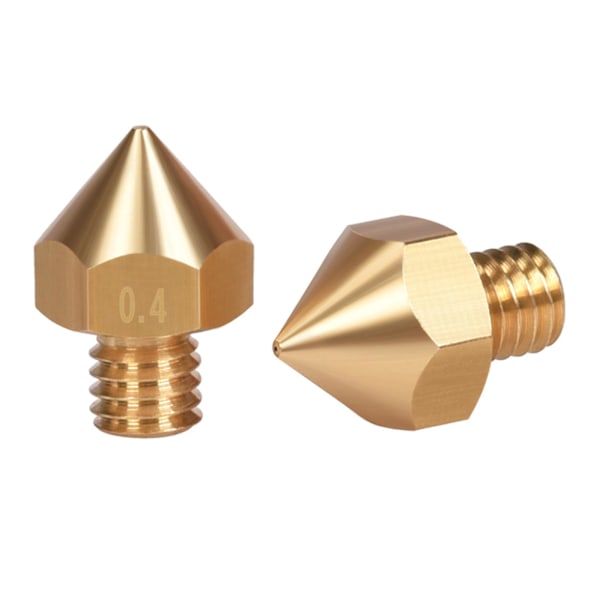 10 stk. gule messingdyser for BIQU B1 um2 3D-printer 1,75 mm dyser