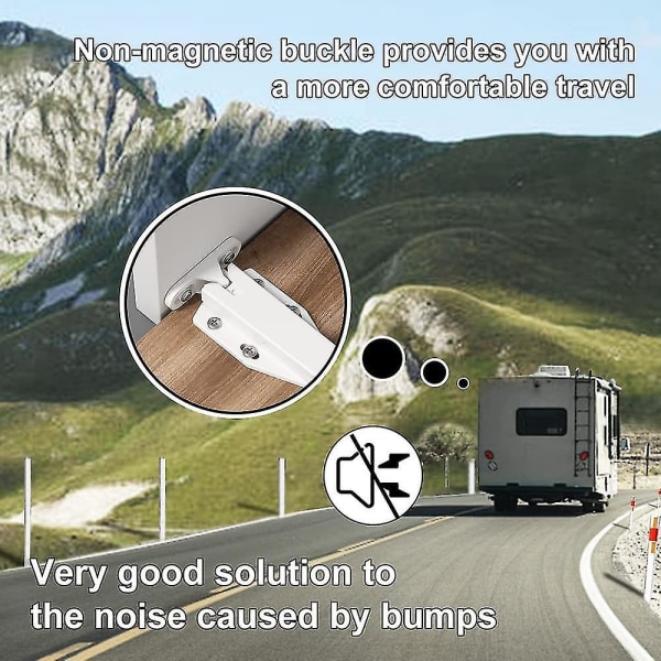 Magnetisk Tryckspärrsats Fjädertryckspärr Touch-spärr Dörrfångare för Skåp Låda Skåpdörr