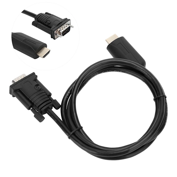 HDMI til VGA Konverter Adapter med 1,2m Kabel for Digital til Analog Signal Transformasjon