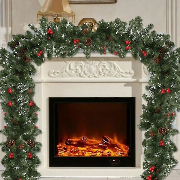 9 foters julekrans Xmas Imperial Pine Peis Krans Pynt Med/uten