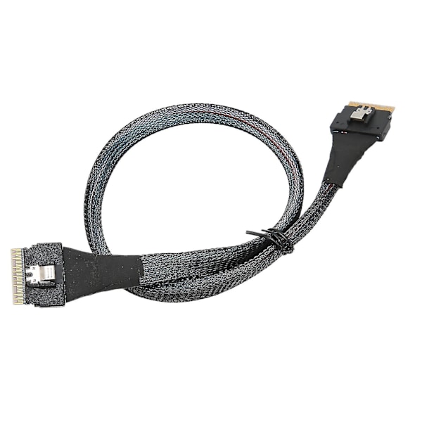 Smal SAS SFF‑8654 8i till SFF‑8654 8i 24Gbps SAS4.0 30AWG Adapterkabel - 0,5m / 0,5yd