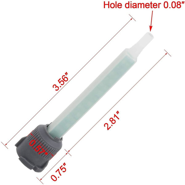 20 stk Epoxy Blandingsapplikator Pistol Dyser, til 50 ml AB Limpatron (1:1 Blandingsforhold)
