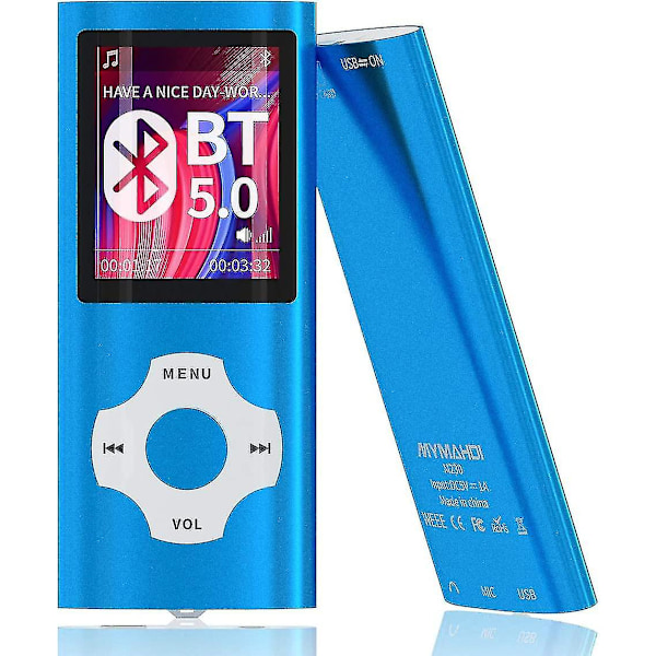 Bluetooth 5.0 Mp3 / Mp4 Afspiller Med 32gb Hukommelseskort, 1.8'' Lcd Skærm, Understøtter Op Til 128gb/video/stemmeoptagelse/fm Radio/e-bogslæser/fotoviser Dar