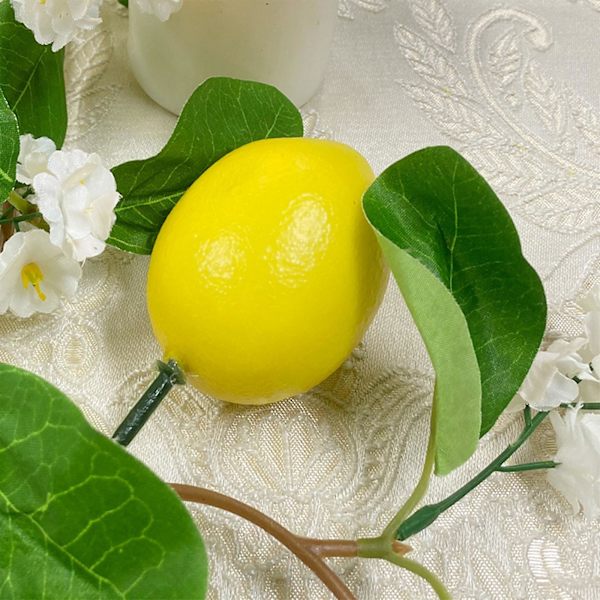 Konstgjord fruktgirlang Girlander Plast Hänge Dekoration Växter Falska Gula Citroner Gröna Simulering Citron Rotting
